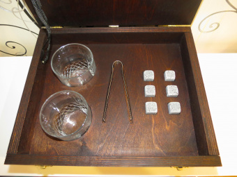Подарочный набор для виски с тайником, в аристократическом стиле "Мореный дуб", "Whiskey set"